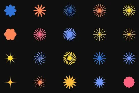 Vector Abstract geometric Shapes and colorful collection of banner designs. Stock Illustration