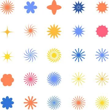 Vector Abstract geometric Shapes and colorful collection of banner designs. Stock Illustration