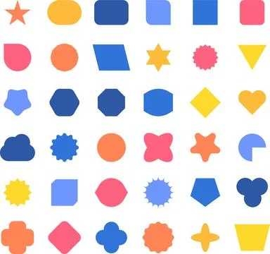 Vector Abstract geometric Shapes and colorful collection of banner designs. Stock Illustration