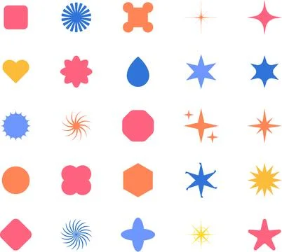 Vector Abstract geometric Shapes and colorful collection of banner designs. Stock Illustration