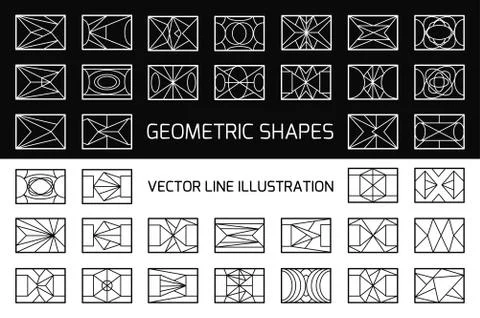 Vector abstract geometric shapes Stock Illustration