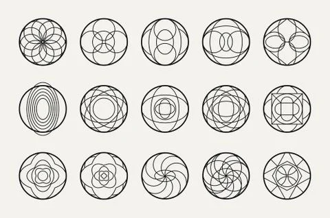 Vector abstract geometric shapes Stock Illustration