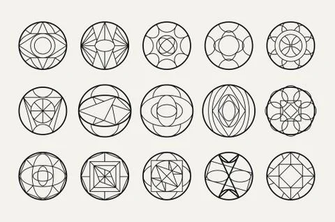 Vector abstract geometric shapes Stock Illustration