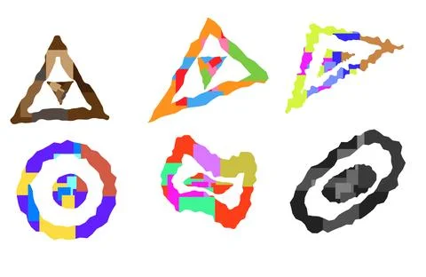 Vector abstract geometric shapes. Stock Illustration