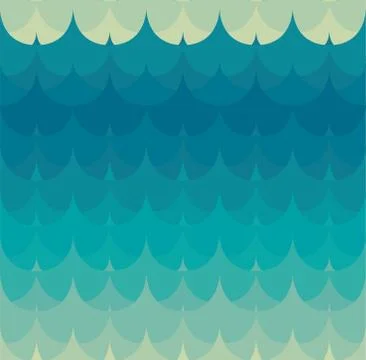 Vector abstract Ginkgo leaf shape geometric seamless repeat pattern Illustrazione stock