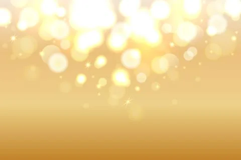 Vector abstract gold background with blur golden bokeh light effect. Stock Illustration