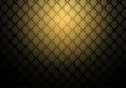 Vector abstract gold exotic Thai seamless pattern background design Stock Illustration