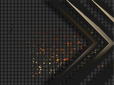 Vector abstract gold sparkle glitter background. Luxury pattern. Black backgr Stock Illustration