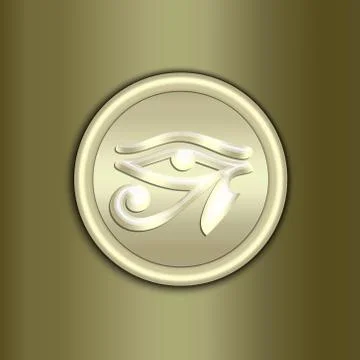 Vector abstract golden amulet background with ornament and curve Stock Illustration