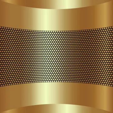 Vector abstract golden background with grille Stock Illustration