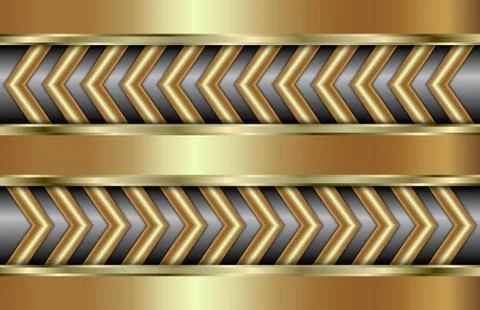 Vector abstract golden background  with zigzag in tabloid format Stock Illustration