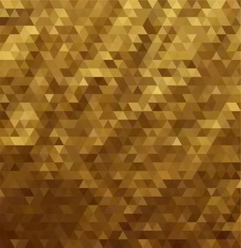 Vector Abstract golden triangle pattern background. No transparent, no gradient Stockillustratie