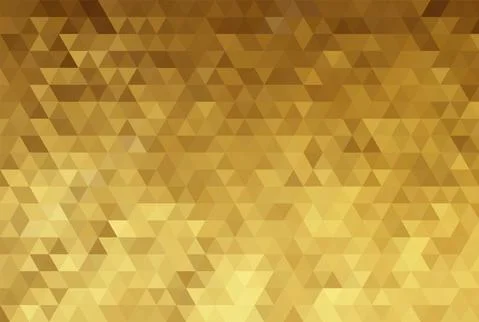 Vector Abstract golden triangle pattern background. No transparent, no gradient Stock Illustration