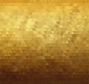 Vector Abstract golden triangle pattern background. No transparent, no gradient Stock Illustration