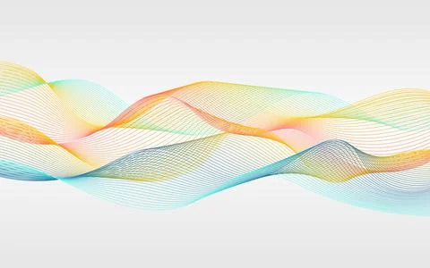 Vector abstract gradient striped banner Stock Illustration