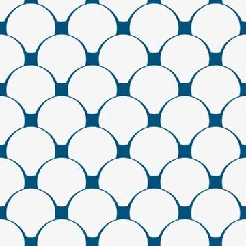 Vector abstract graphic design. Blue circles seamless pattern. Trendy vector Illustrazione stock