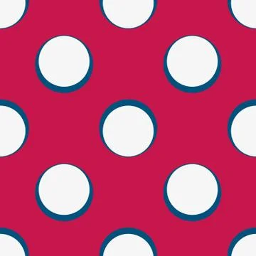 Vector abstract graphic design. Pink, red circles seamless pattern. Trendy Stock Illustration