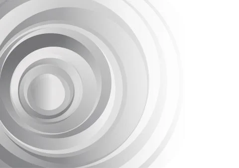 Vector : Abstract gray and white circle on white background Stock Illustration