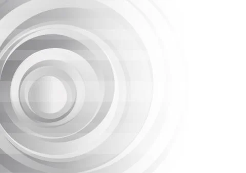 Vector : Abstract gray and white circle on white background Stock Illustration