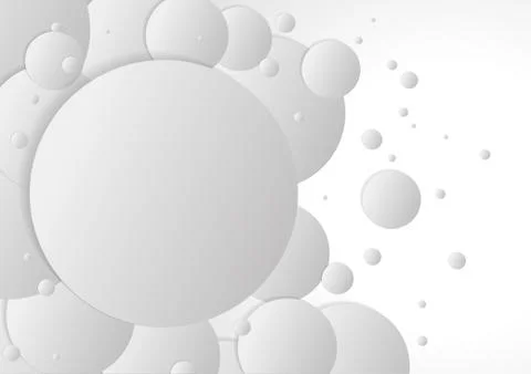 Vector : Abstract gray circles with shadow Stock Illustration