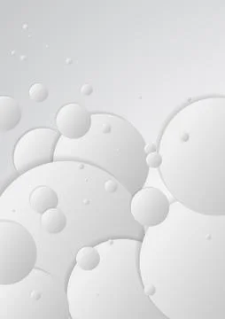 Vector : Abstract gray circles with shadow Stock Illustration