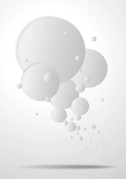 Vector : Abstract gray circles with shadow Stock Illustration