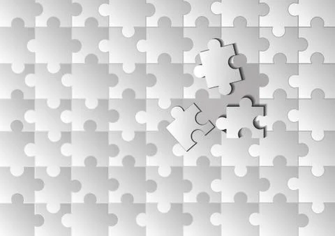 Vector : Abstract gray jigsaw background Stock Illustration