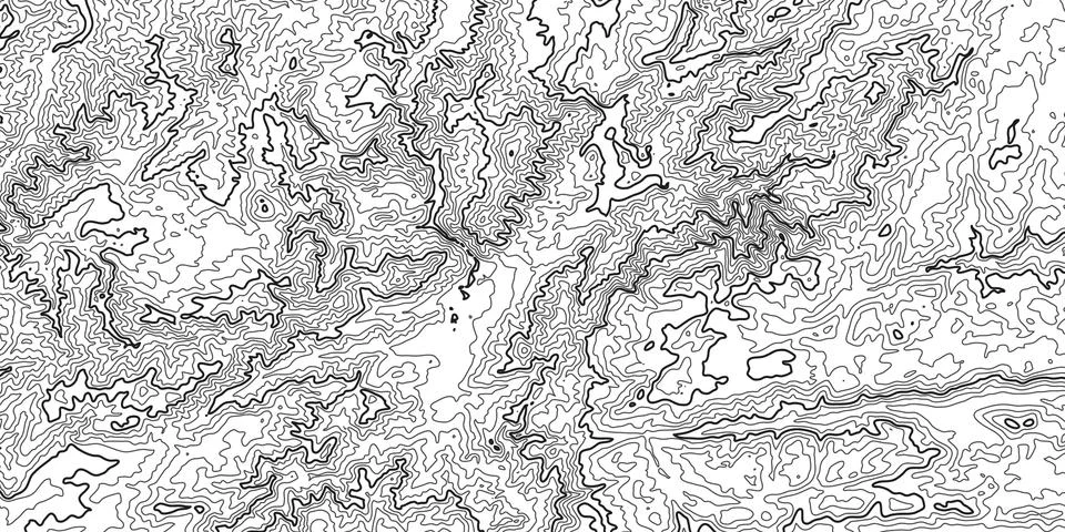 Vector abstract grayscale earth relief map. Generated conceptual elevation ma 스톡 일러스트