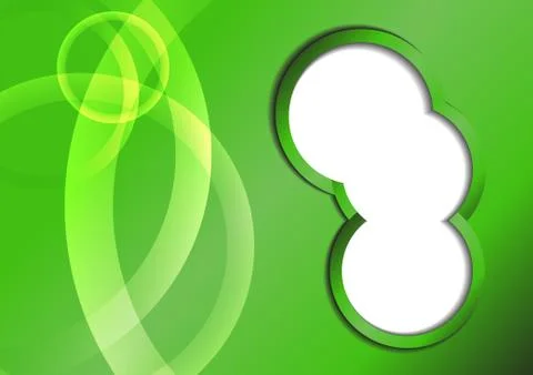 Vector : Abstract green circle background and space for text Stock Illustration