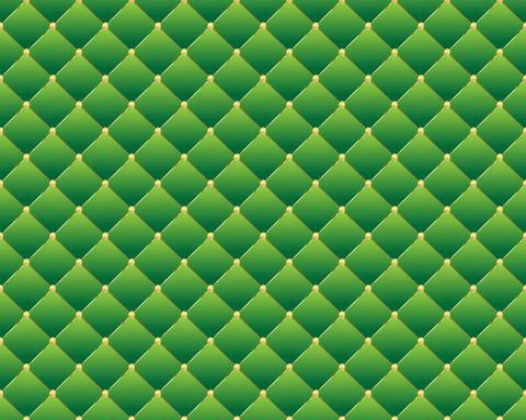 Vector Abstract Green diamond shape upholstery luxury background with button Illustrazione stock