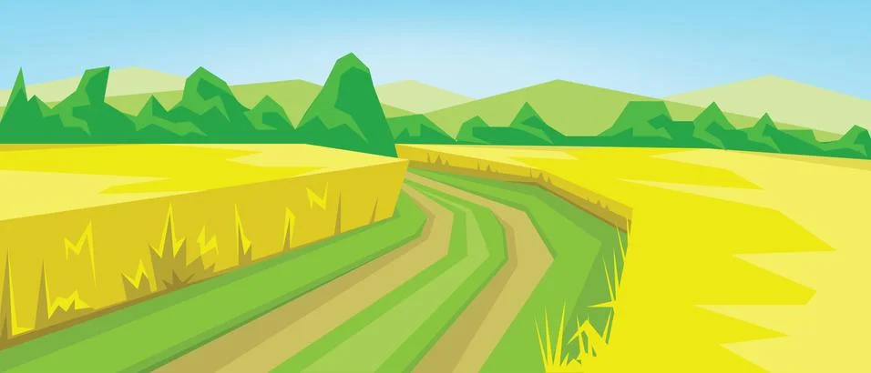 Vector abstract green landscape 스톡 일러스트