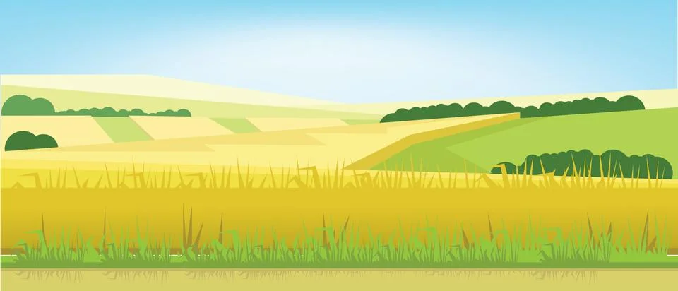 Vector abstract green landscape Stock Illustration