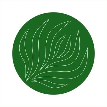 Vector abstract green round logo design templates - emblems for holistic medi Illustrazione stock