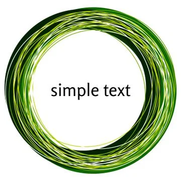 Vector abstract green swirl shape isolated on white background Stock Illustration