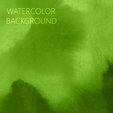 Vector abstract green watercolor background for your design Stock Illustration