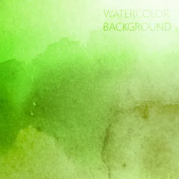 Vector abstract green watercolor background for your design Stock Illustration