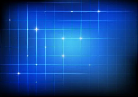 Vector : Abstract grid on blue background Stock Illustration