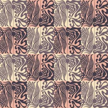 Vector abstract grunge elements seamless pattern Stock Illustration