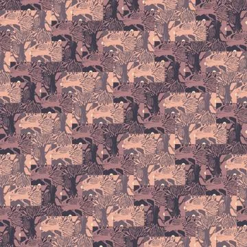 Vector abstract grunge elements Seamless pattern Stock Illustration