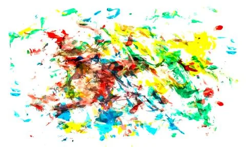 Vector abstract hand draw oil painting composition. colorful background Stock Illustration