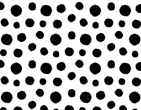 Vector Abstract Hand Drawn Black and White Ink Polka Dot Pattern . Geometri.. Stock Illustration