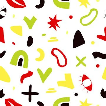 Vector abstract hand drawn pattern, contemporary style Stock Illustration