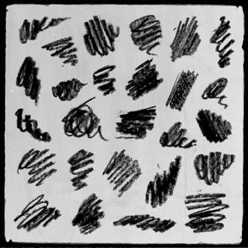 Vector abstract hand drawn pencil grunge set 스톡 일러스트