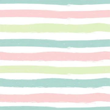 Vector abstract hand drawn seamless pattern with striped geometric brush pain Illustrazione stock