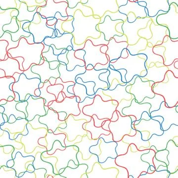Vector abstract hand drawn seamless pattern. Texture background, colored star Stockillustratie