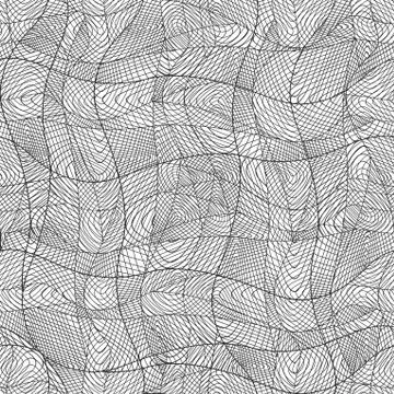 Vector  abstract hand-drawn waves pattern, wavy background. seamless pattern  Illustrazione stock
