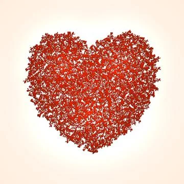 Vector abstract heart background for Saint Valentine Stock Illustration