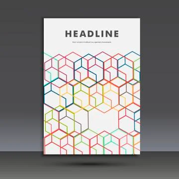 Vector abstract hexagon set Stock Illustration