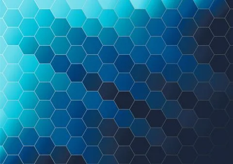 Vector of abstract hexagonal background. illustrator vector. Stock Illustration