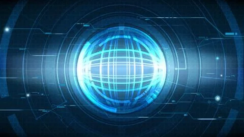 Vector abstract high technological global background Stock Illustration